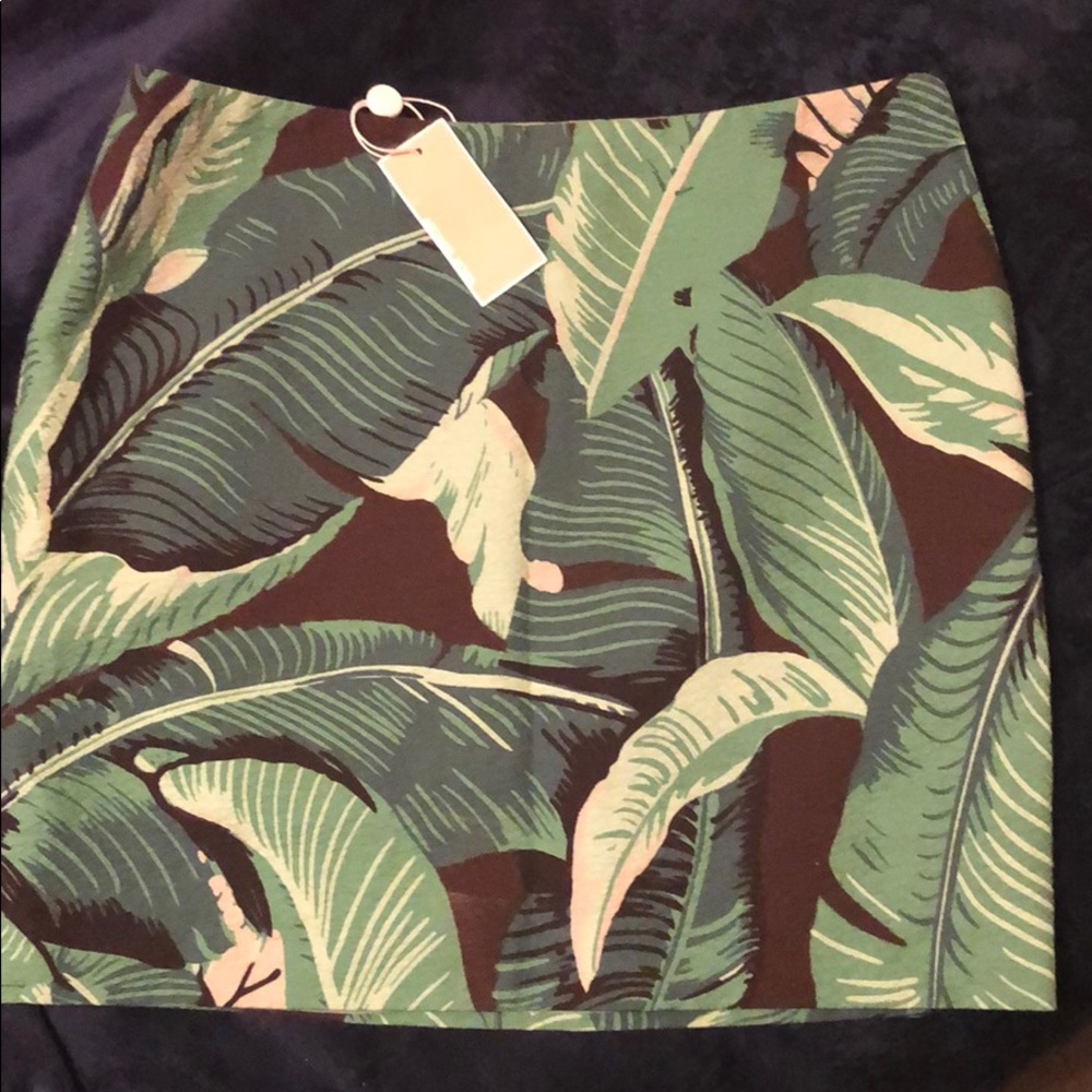 Michael Kors Leaf print mini skirt